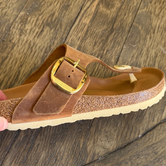Birkenstock Gizeh Women’s size 39 cognac oiled leather. - Picture 5 of 8